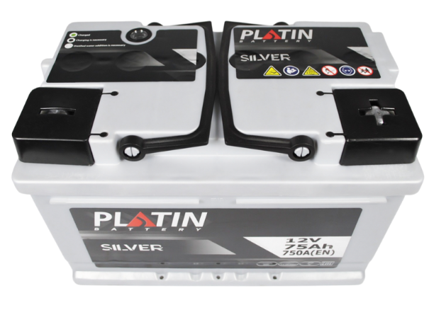 Автомобільний акумулятор PLATIN Silver 75Ah 750A R+/L+ 757501 фото