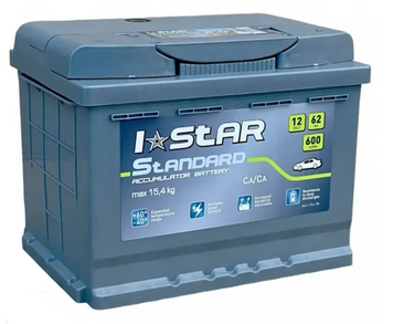 Автомобільний акумулятор Kainar Istar Standart 62Ah 600A 12V Euro (L2) (+/-) СТ-00082566 626002 фото