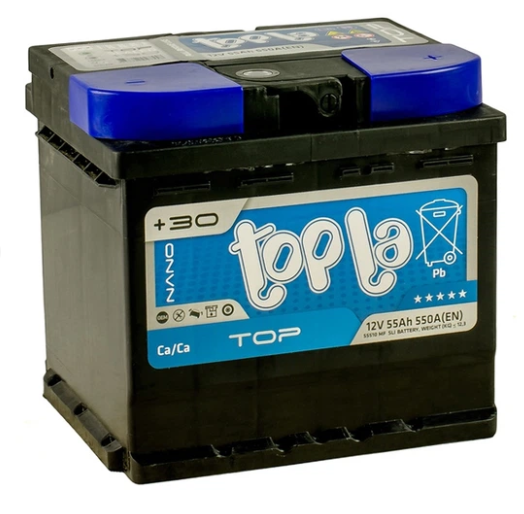 Акумулятор автомобільний Topla TOP 55Ah 550A (0, L2, 12V, L+/R+) 555503 фото
