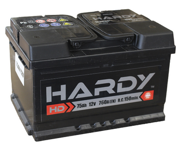 Автомобільний акумулятор Hardy 6CT-75Ah 760A Euro (-/+) 75760 фото