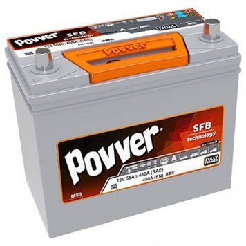 Акумулятор Pover 65B24L (NS60) 6CT-55Ah 480A SAE R+/L+ (12V) 554805 фото