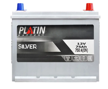 Акумулятор автомобільний PLATIN Silver Asia SMF 75Ah 750A 12V R+/L+ (N50, Ca/Ca) 757505 фото