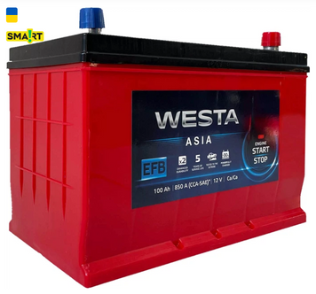Акумулятор Westa EFB 6CT-100 100Ah 850A ASIA R+/L+  1008501 фото
