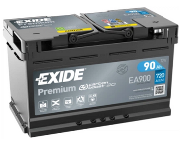 Акумулятор Exide Premium 90Ah 720A R+/L+ EA900 907201 фото