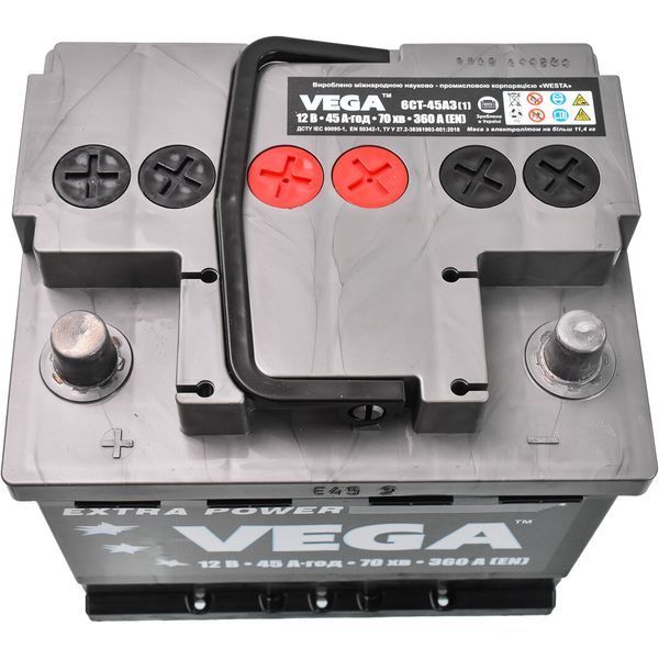 Акумулятор VEGA 6 CT-45-L Econom V45036113 453602 фото