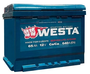 Автомобільний акумулятор WESTA 6СТ-65Ah 640A 12V Euro (L2) (-/+) B13 (WPR650) 656401 фото