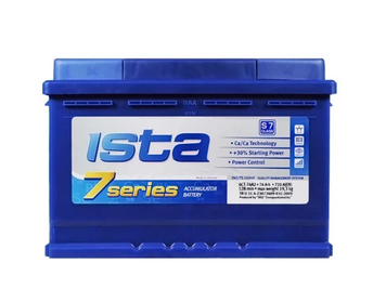 Автомобільний акумулятор Ista 7 Series 74Ah 720A R+/L+ 747207 фото