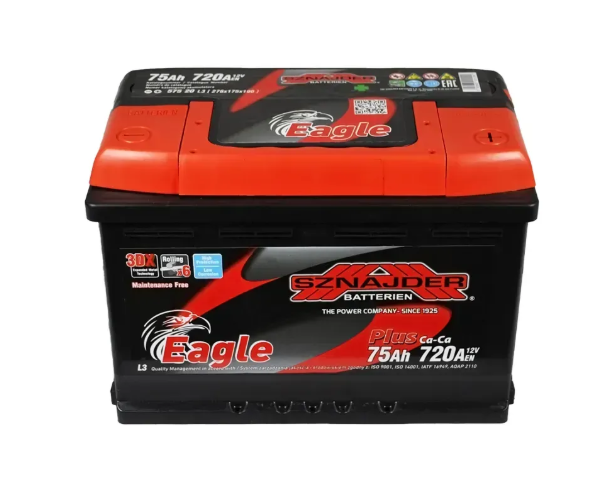 Автомобільний акумулятор SZNAJDER Plus 75Ah 720A R+/L+ 75720 фото